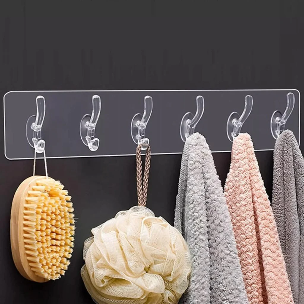 6 pcs self adhesive hook sticker