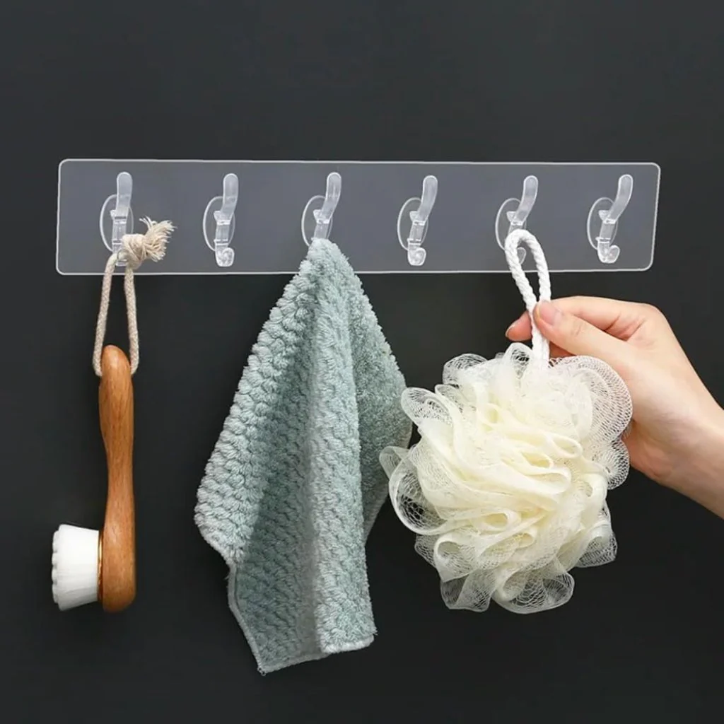 6 pcs self adhesive hook sticker