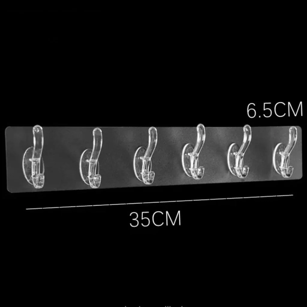 6 pcs self adhesive hook sticker
