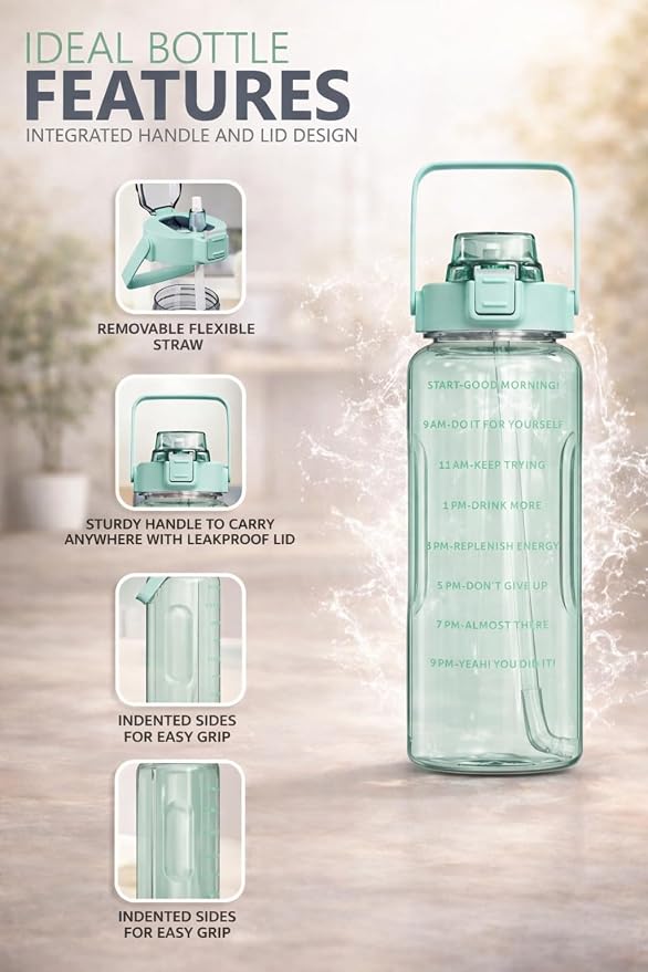 transparent motivational timer bottle