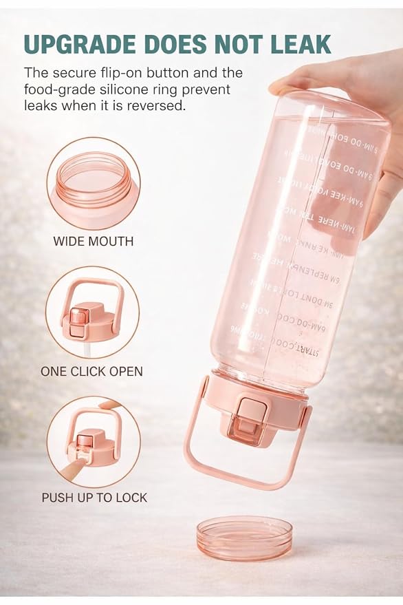 transparent motivational timer bottle
