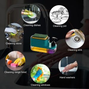 3-in-1 Kitchen Soap Dispenser with Sponge Holder