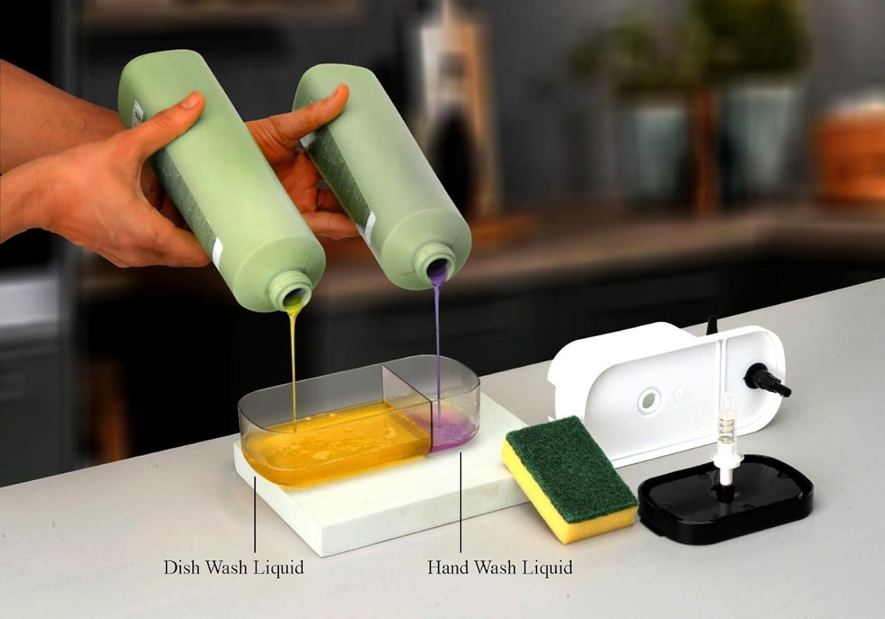 3-in-1 Kitchen Soap Dispenser with Sponge Holder