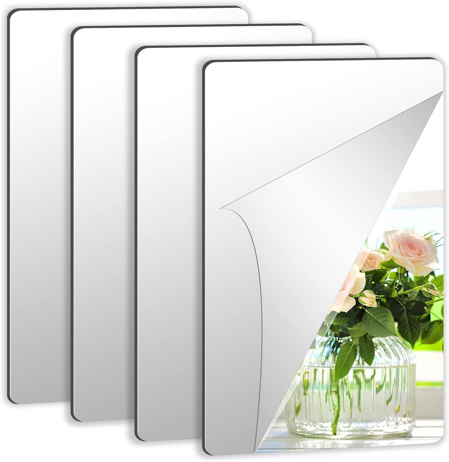 Self Adhesive Mirror, Acrylic Wall Mirror, Flexible Mirror Sheet 300*400