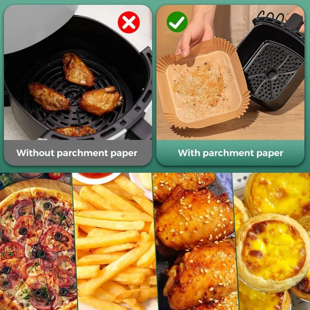 Square Air Fryer Paper Sheets 100 PCS