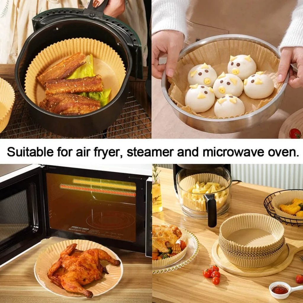 Round Air Fryer 100 Paper Sheets