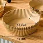 Round Air Fryer Paper Sheets 100 PCS 20 cm Disposable Parchment Liners