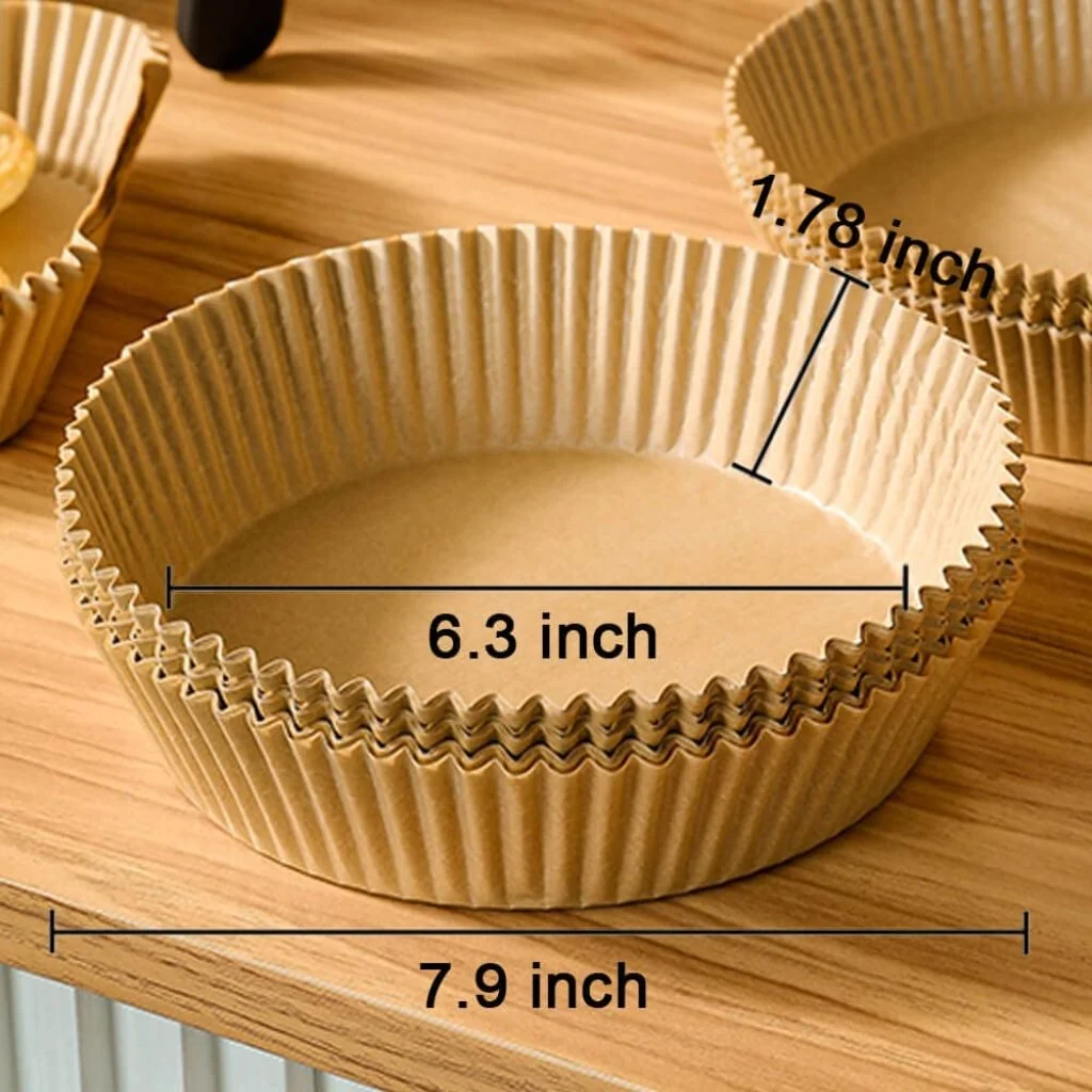 Round Air Fryer Paper Sheets 100 PCS 20 cm Disposable Parchment Liners