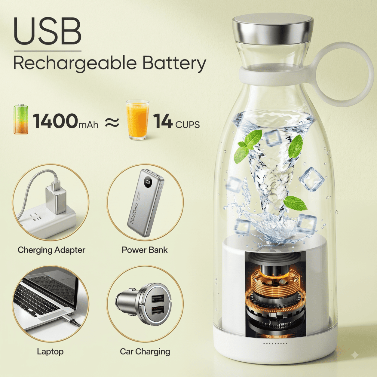 Mini Portable Bottle Shape Juicer