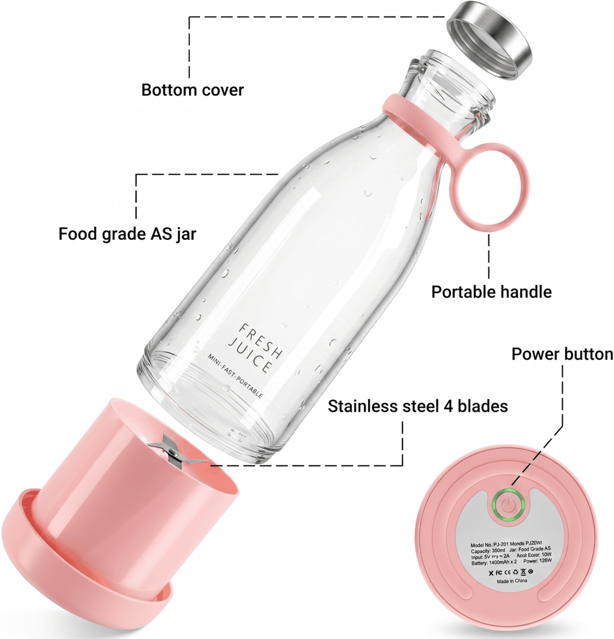 Mini Portable Bottle Shape Juicer