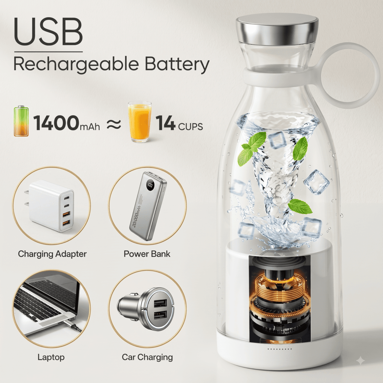 Mini Portable Bottle Shape Juicer