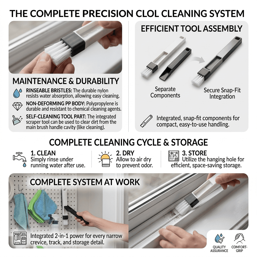2 in 1 Window Frame Slider Brush