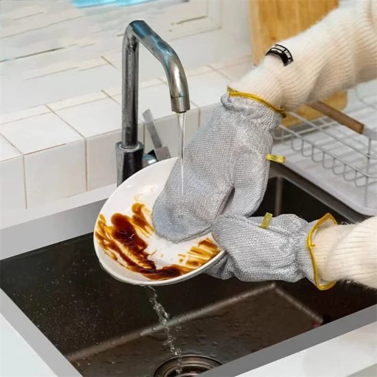 Steel Dish Washer Gloves | Reusable Kitchen Cleaning Gloves