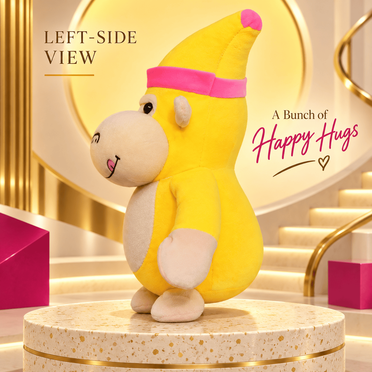 Banana Monkey Plush Toy – 35cm Soft Yellow Food-Hybrid Stuffed Animal