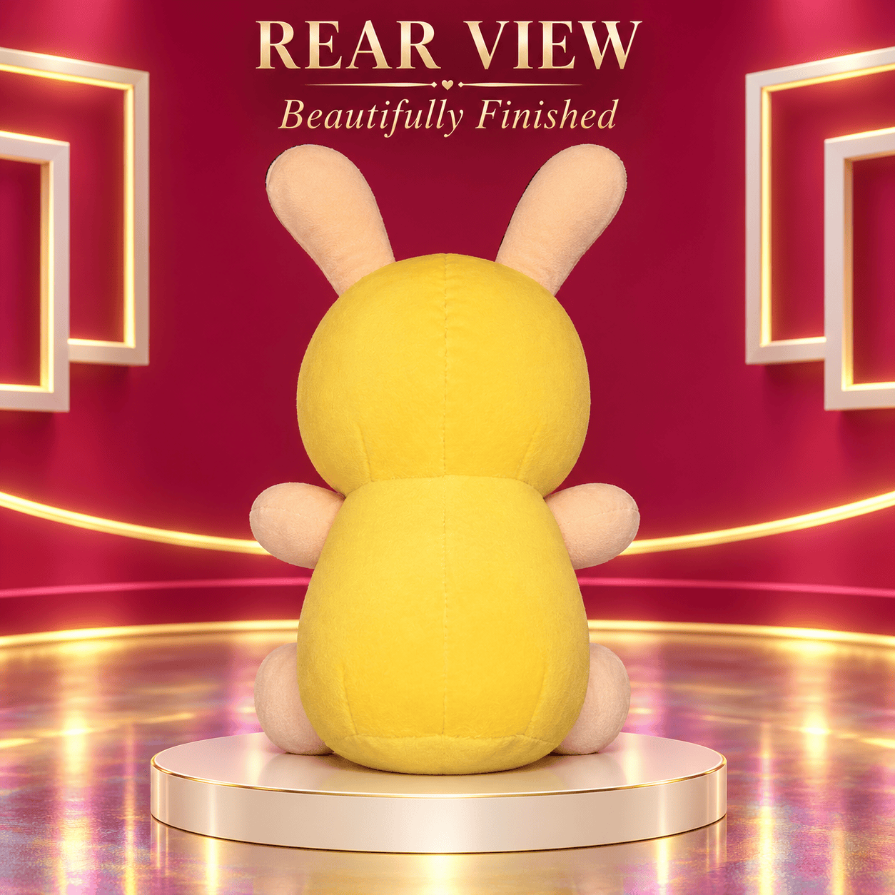 Sunflower Bunny Plush Toy – 35cm Soft Bunny Stuffed Animal with Sequin Ears