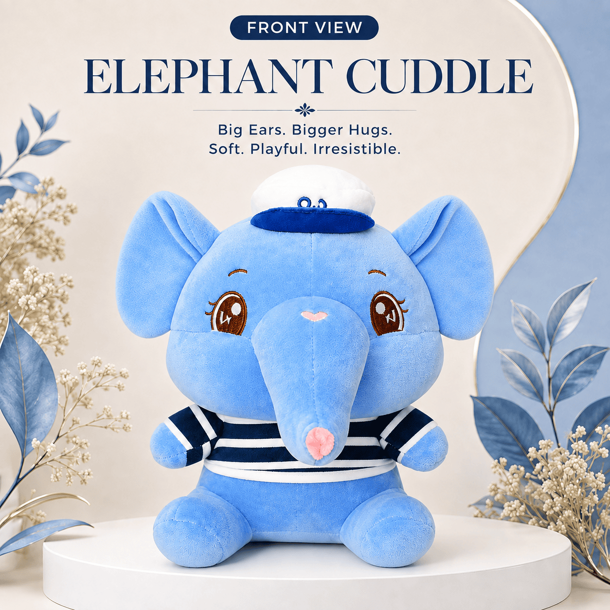 Sailor Elephant Cuddle Plush Toy