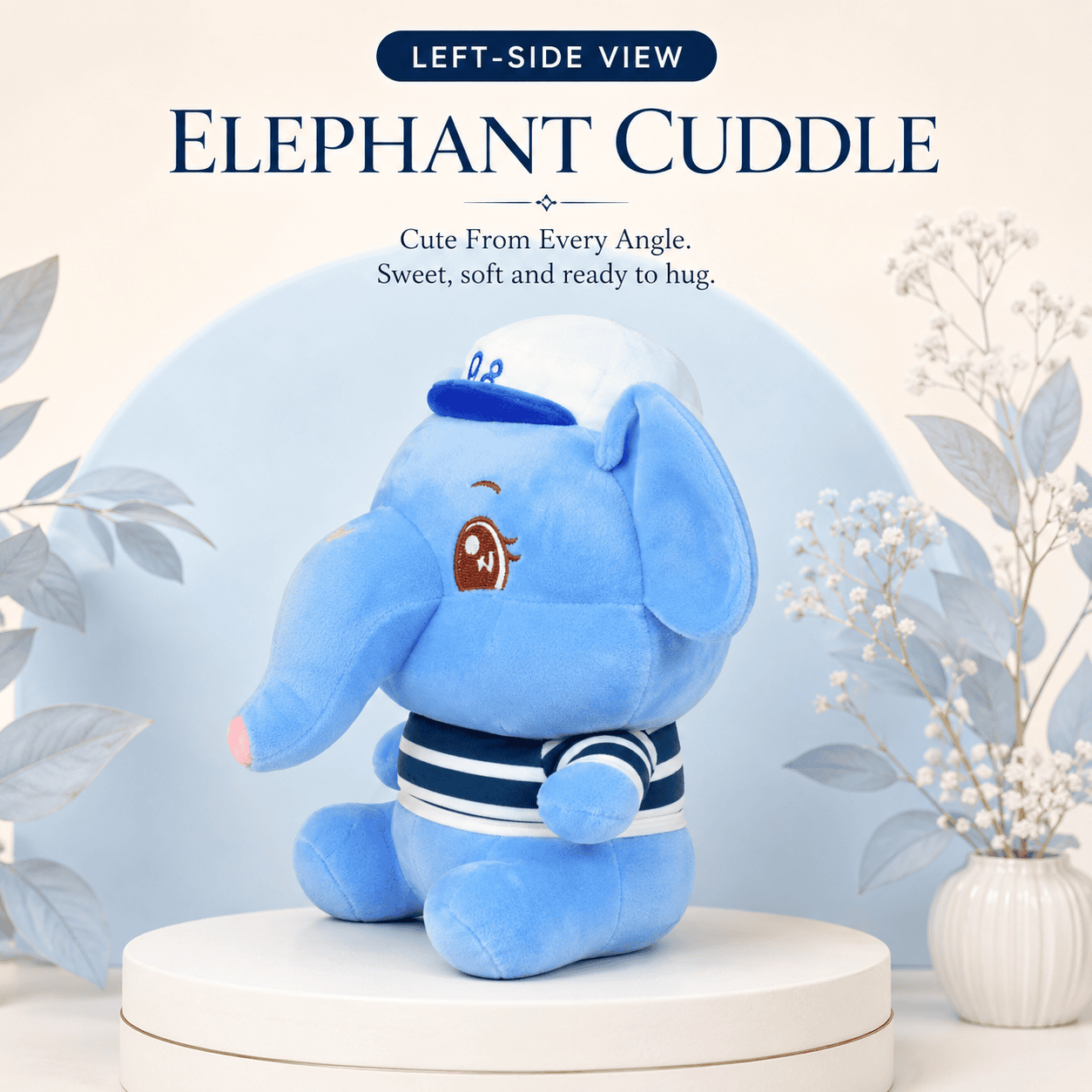 Sailor Elephant Cuddle Plush Toy