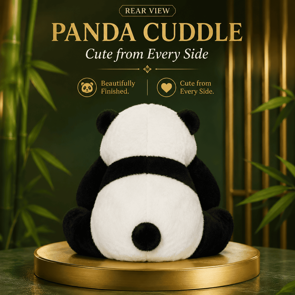 Soft Black & White Stuffed Panda Bear