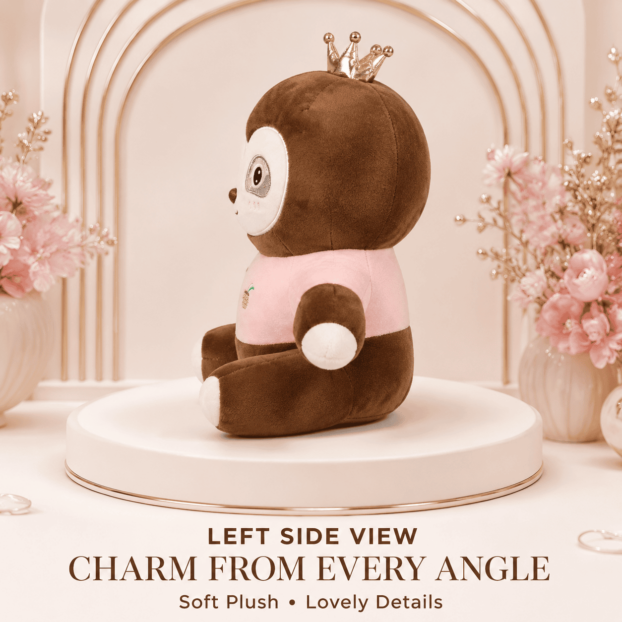 Soft Brown Princess Sloth Stuffed Animal