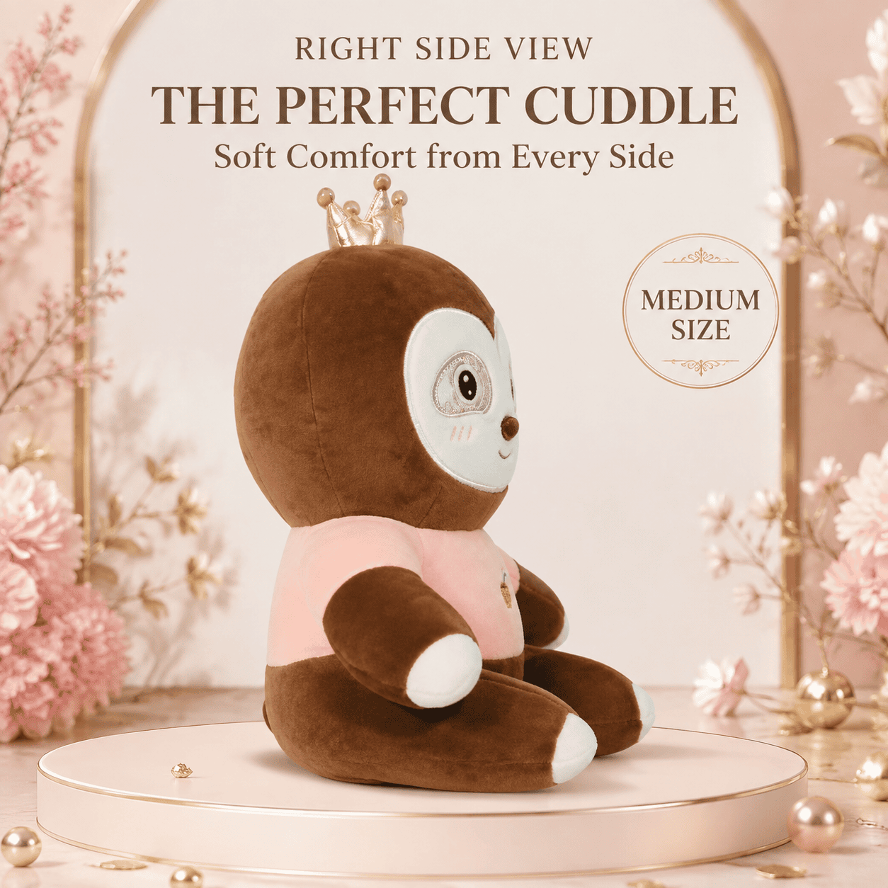 Soft Brown Princess Sloth Stuffed Animal