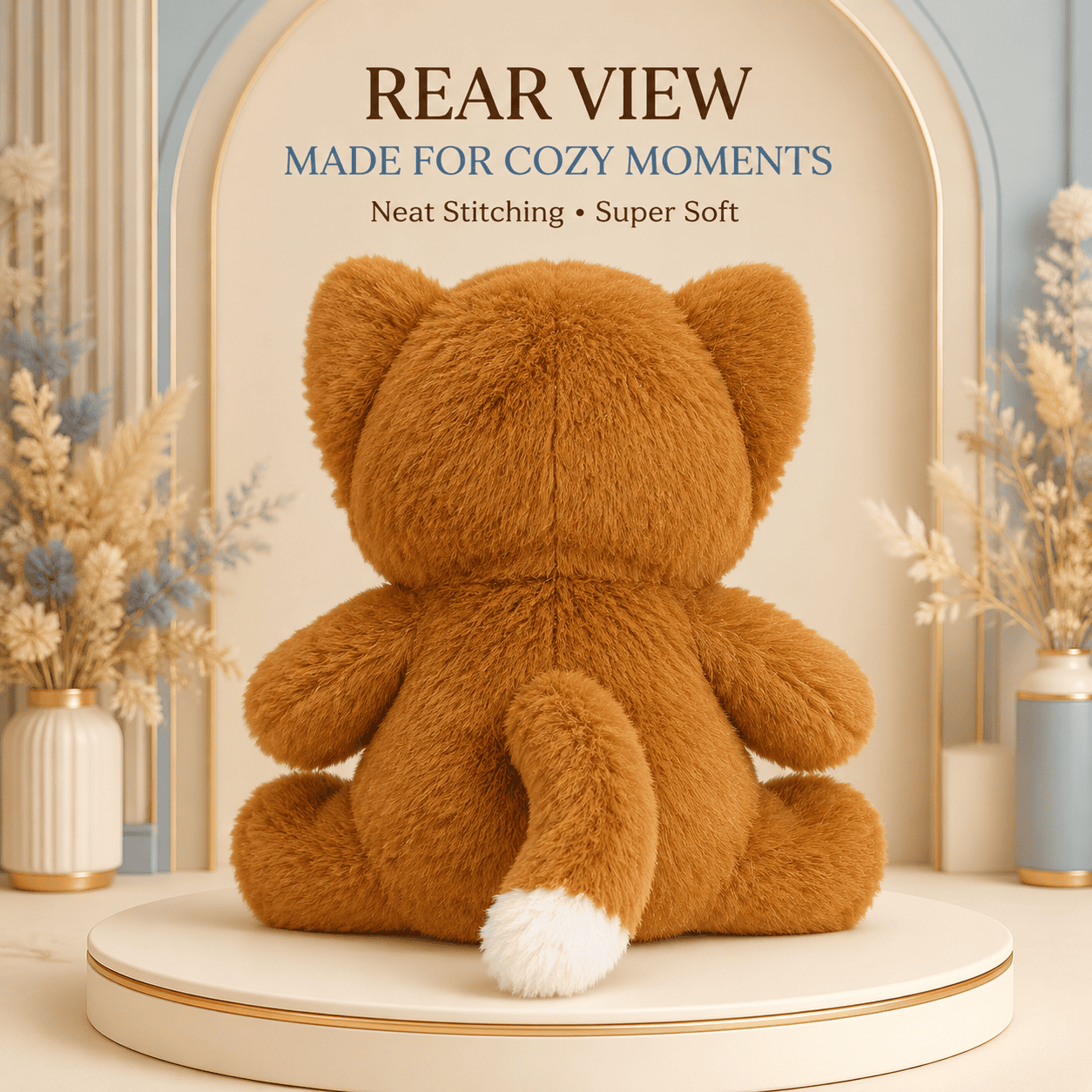 Soft White & Brown Cosplay Teddy Bear