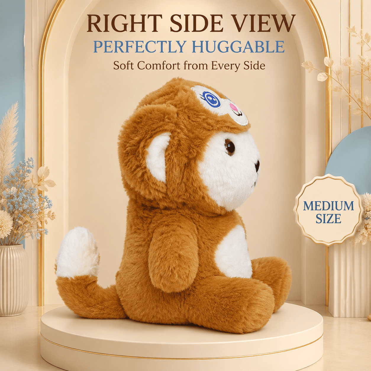Soft White & Brown Cosplay Teddy Bear