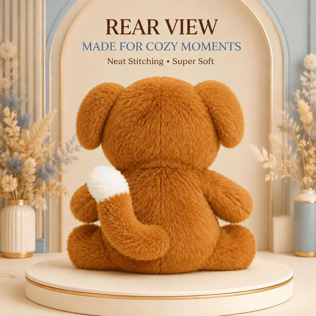 Soft White & Brown Cosplay Teddy Bear