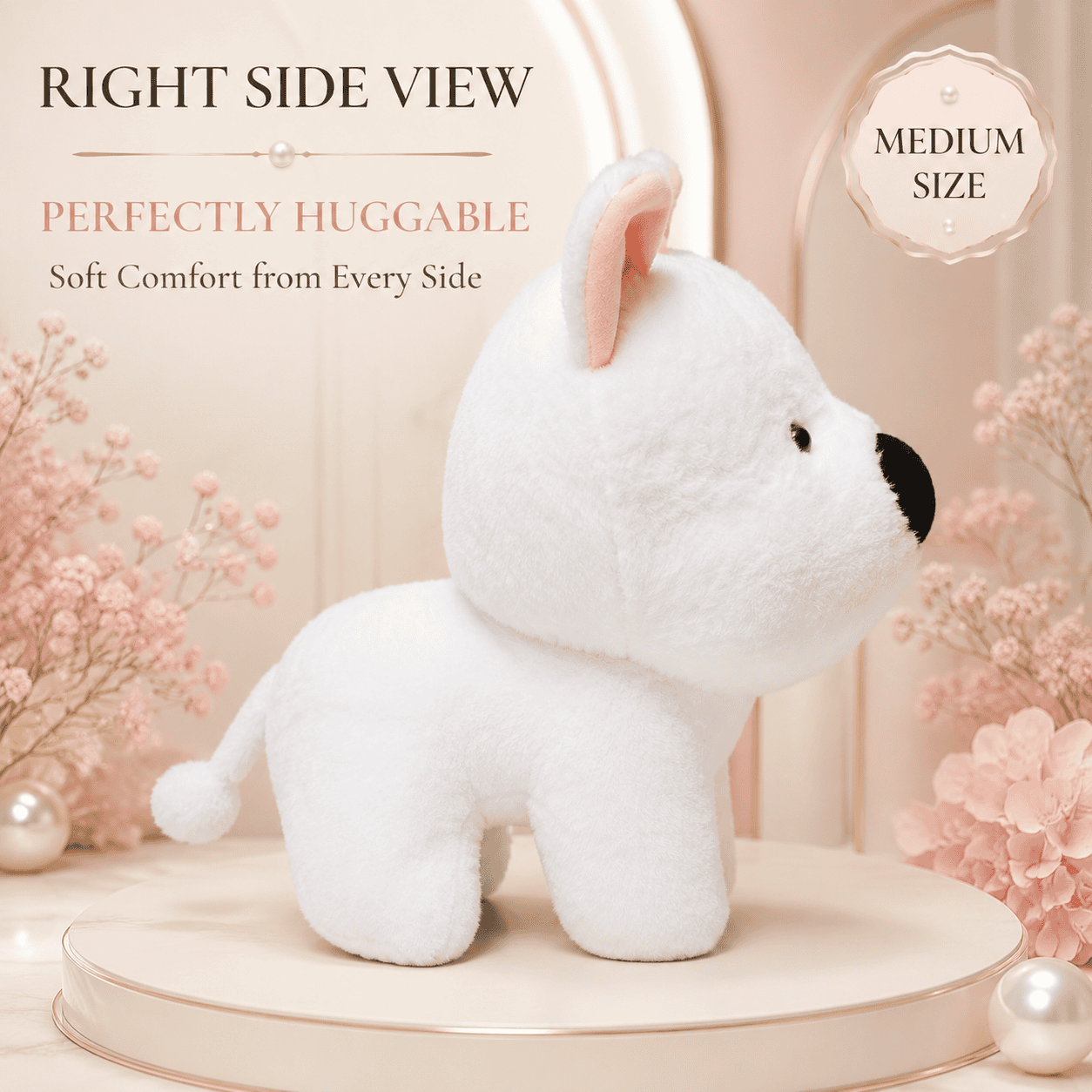Soft White Dog Stuffed Animal