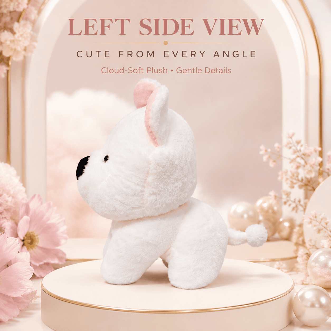 Soft White Dog Stuffed Animal