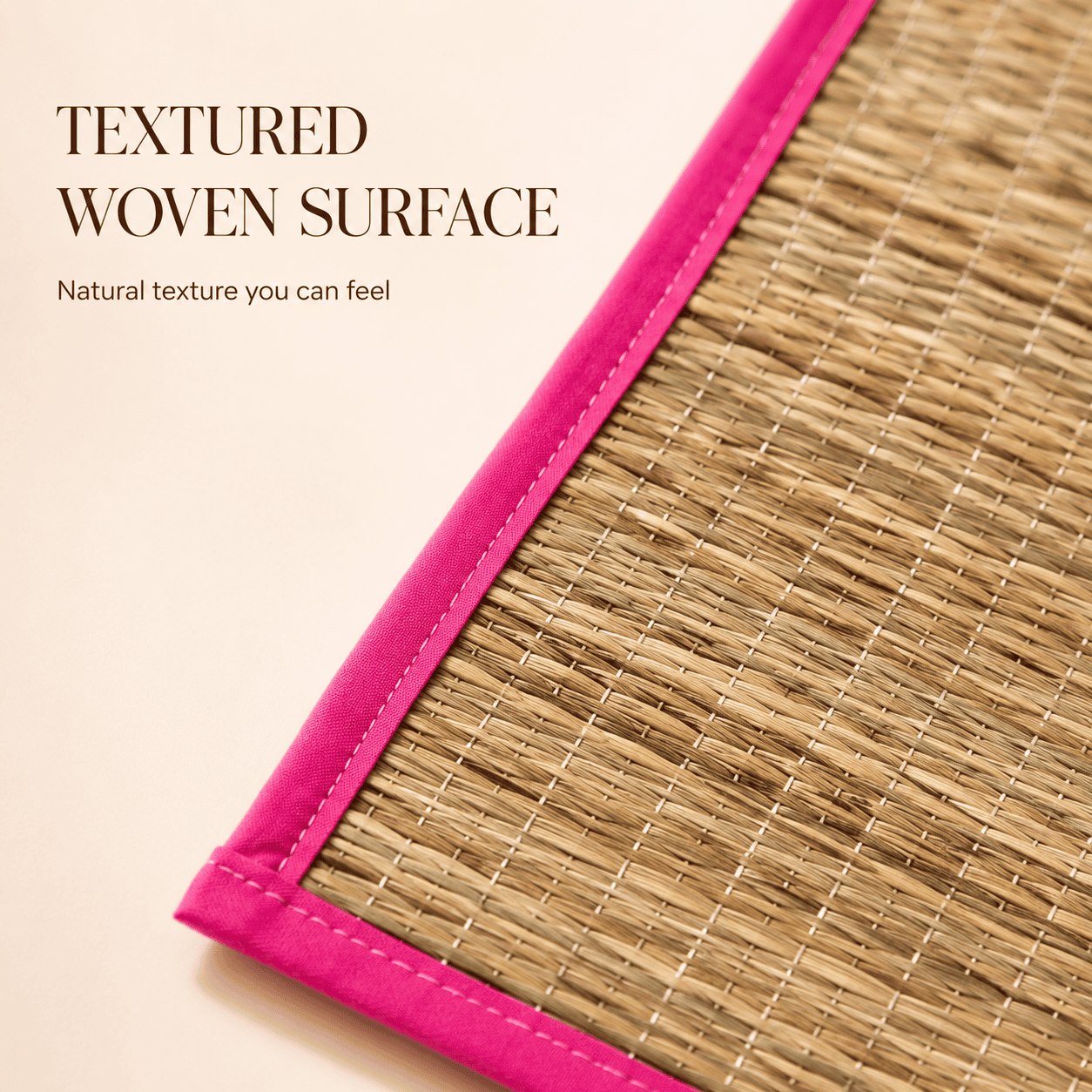 Natural Woven Grass Sitting Mat – Eco-Friendly Floor Mat for Meditation, Prayer & Seating