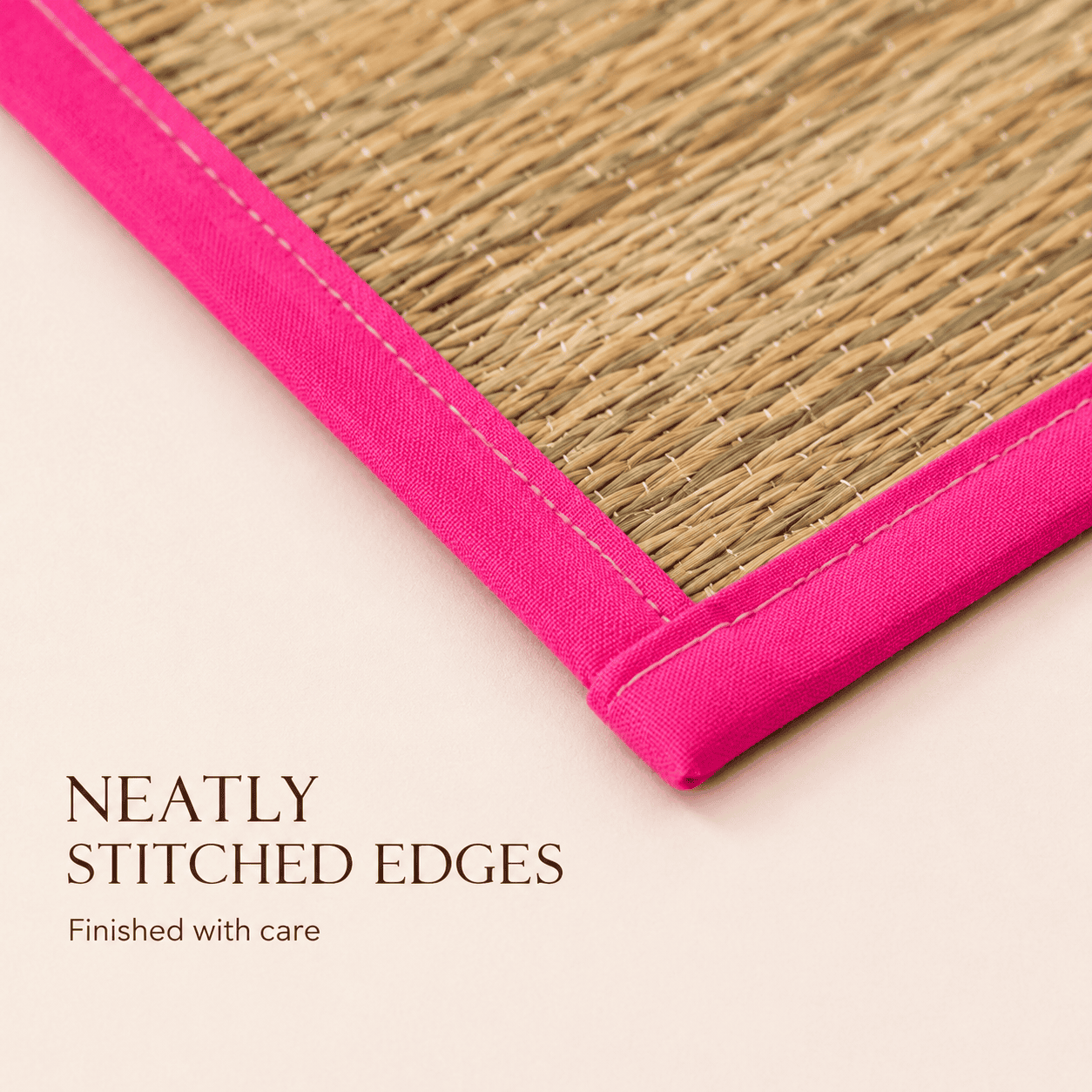 Natural Woven Grass Sitting Mat – Eco-Friendly Floor Mat for Meditation, Prayer & Seating