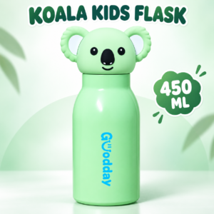 Goodday 450ml Leak-Proof Kids Insulated Water Bottle with Cute 3D Koala Lid